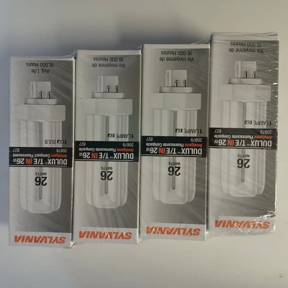 LOT of 4 NEW Sylvania Dulux T/E IN‎ 26w Amalgam Compact Fluorescent Bulb 20879